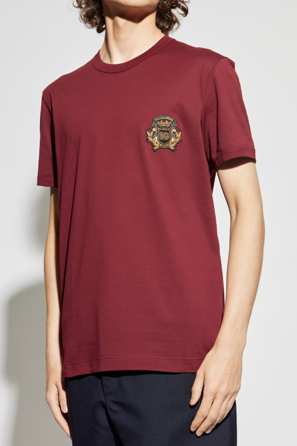 Red T-shirt with an applique Dolce & Gabbana - Vitkac AS